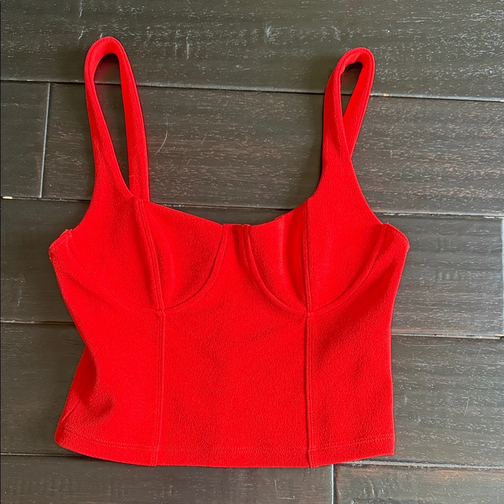 Zara red evening top